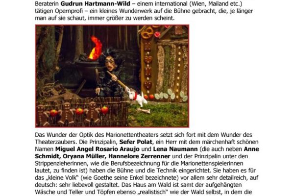 02.02.2017 Bericht vom Opernfreund über „Hänsel & Gretel“ 2